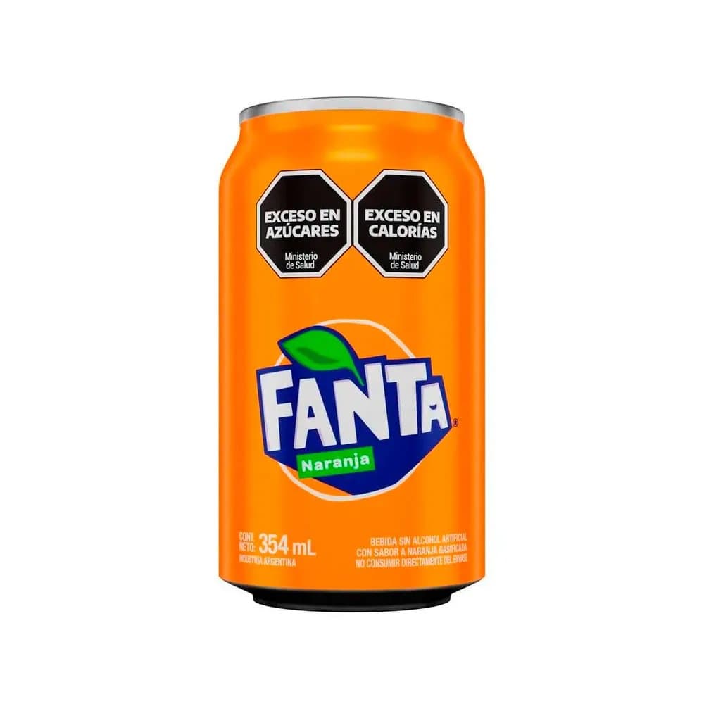 Fanta naranja lata 354 ml.