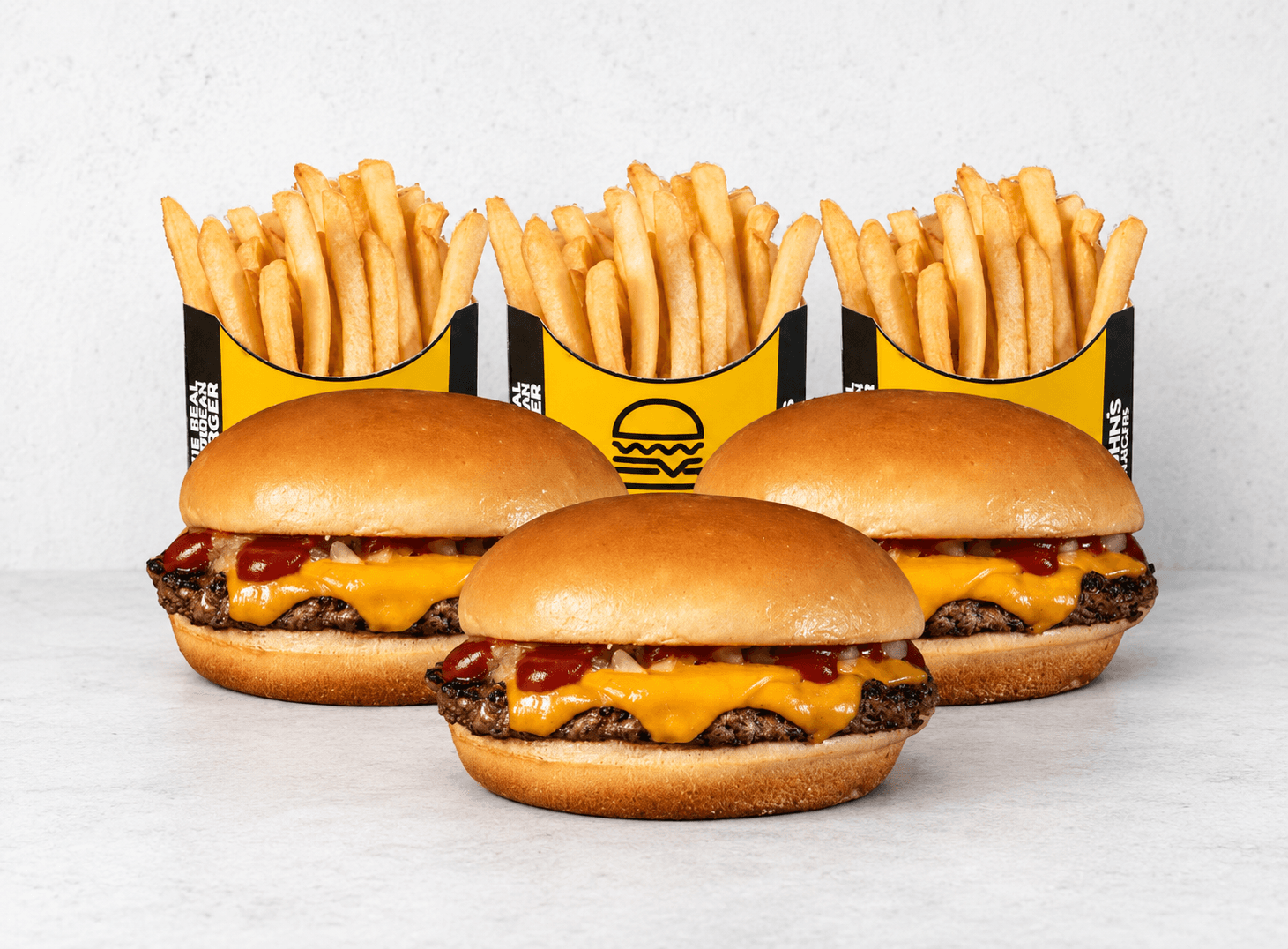 Promo Say Cheese - 3 Cheese Simples + 3 Papas Fritas