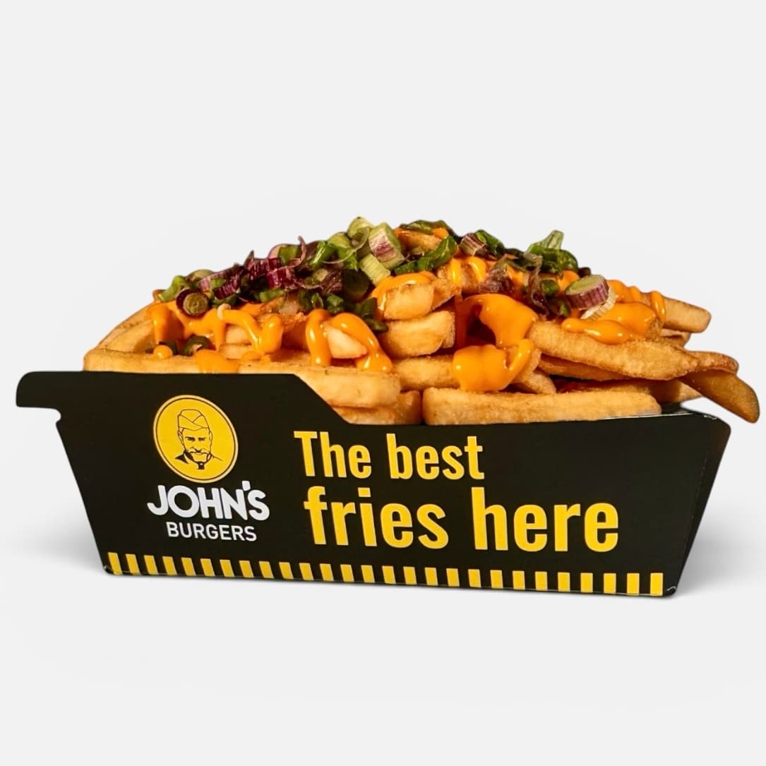 Papas cheddar y verdeo